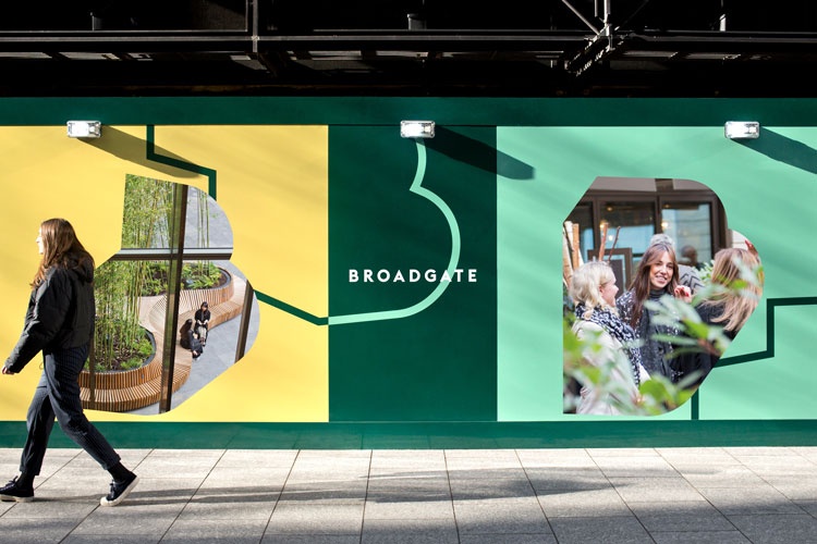 倫敦商業(yè)步行街Broadgate商場品牌形象塑造設(shè)計