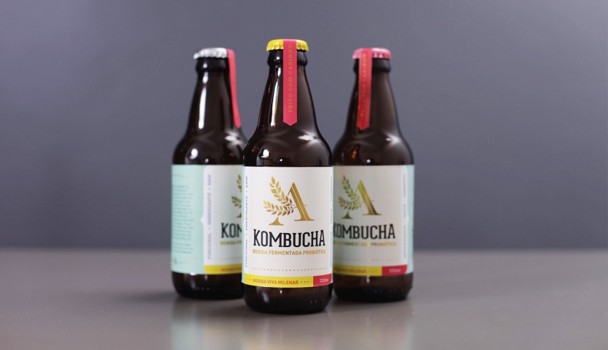 飲料品牌AinaKombucha品牌設(shè)計和產(chǎn)品包裝
