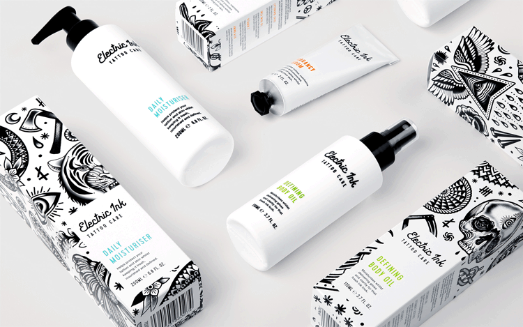 紋身護(hù)理品牌Electric Ink視覺識別設(shè)計